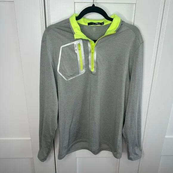 RLX Ralph Lauren Performance Tech Half Zip Pullover Grey Medium (w1) - Picture 2 of 11